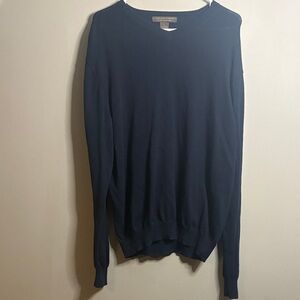 Sebastian Cooper Cotton/Cashmere Navy Sweater Large